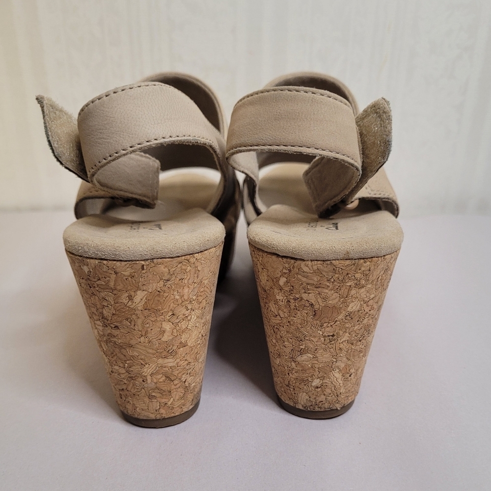 Clarks Annadel Cork Wedge Sandals Size 11 - Picture 6 of 11